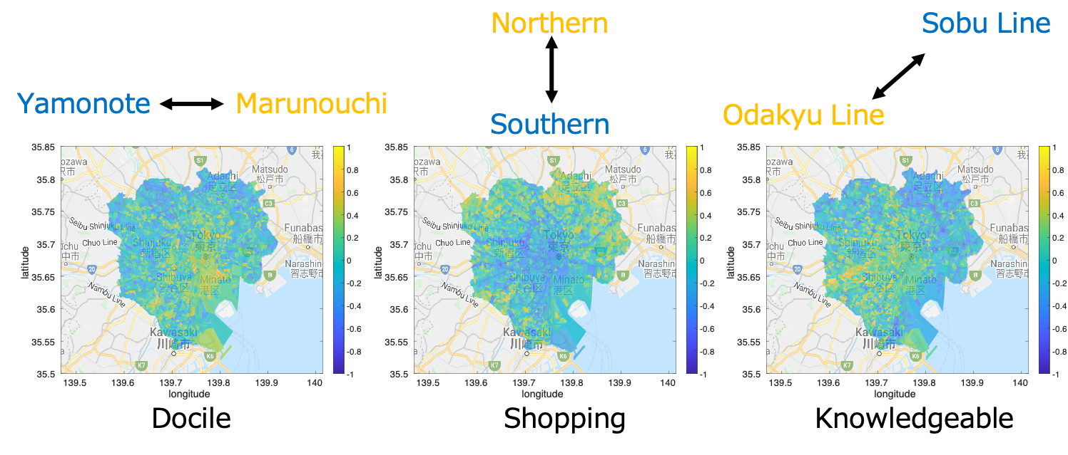 検索クエリと位置情報に基づく都市来訪者の興味に対する空間的分析